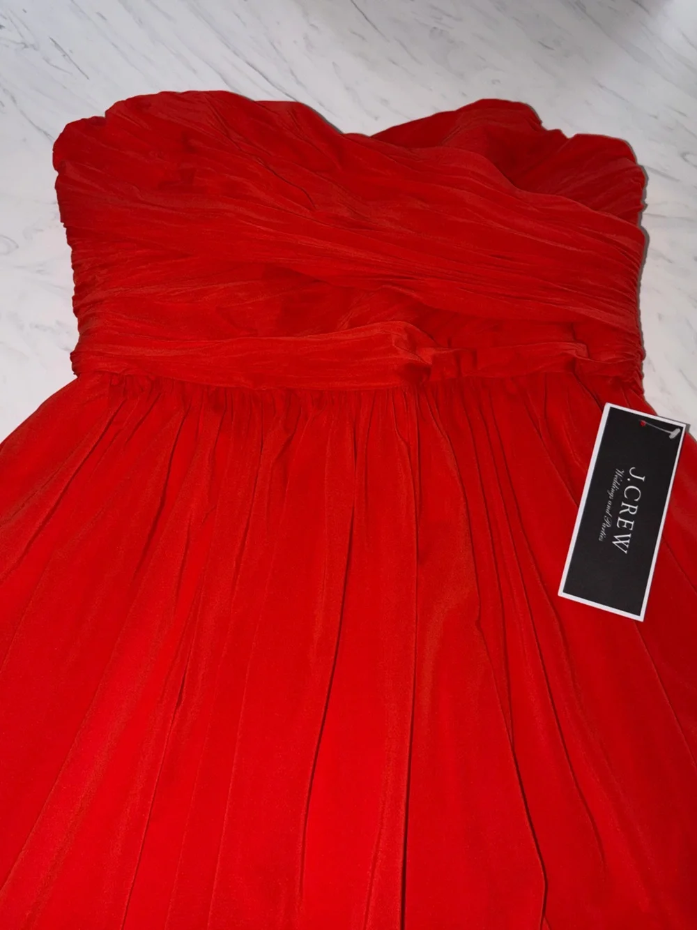 J. Crew strapless occasion orange cocktail dress 16 new nwt weddings parties